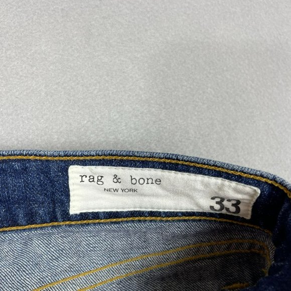 Rag & Bone Womens Distressed Dre Capri Jeans Size 33 Blue Raw Hem Deville Wash - Picture 10 of 14